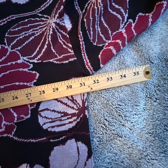 Eloquii Womens Intarsia Sweater Size 26/28 Floral Dolman Sleeve Knit Boho 17196x - Picture 9 of 10